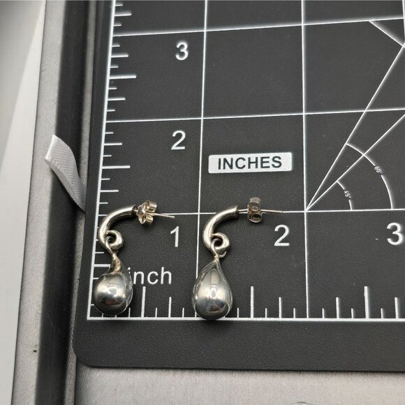 Silpada Sterling Silver 925 Teardrop Earrings Sculptural Modernist Design 6.1g - Picture 9 of 11